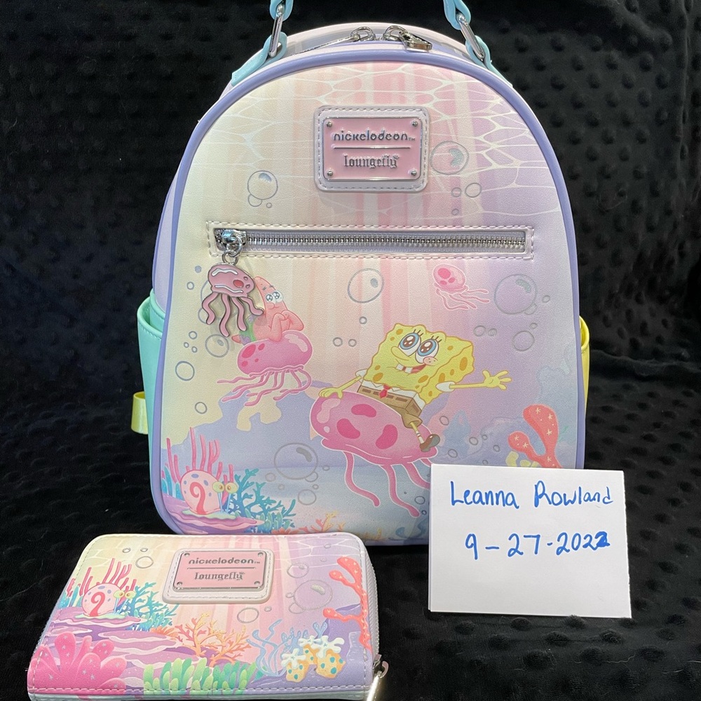 Loungefly SpongeBob pastel mini backpack and wallet